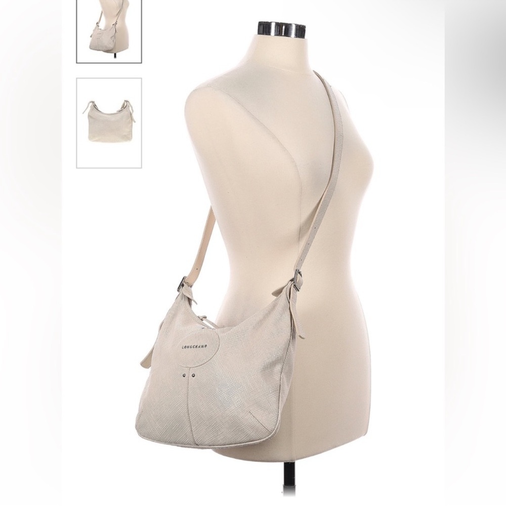 {LONGCHAMP} Quadri Leather Crossbody Satchel Bag